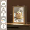 Pannenkoeken - Banaan - Siroop - Wit - Beige Light Box met kabel (Tafellamp) klein -USP_NL
