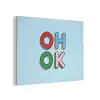Oh ok - Blauw - Kleurrijk PET vilt klein -3d