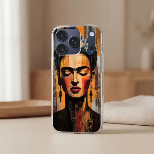 Portret - Vrouw - Bloemen Telefoonhoesje iPhone 17 Pro klein -sfeer2