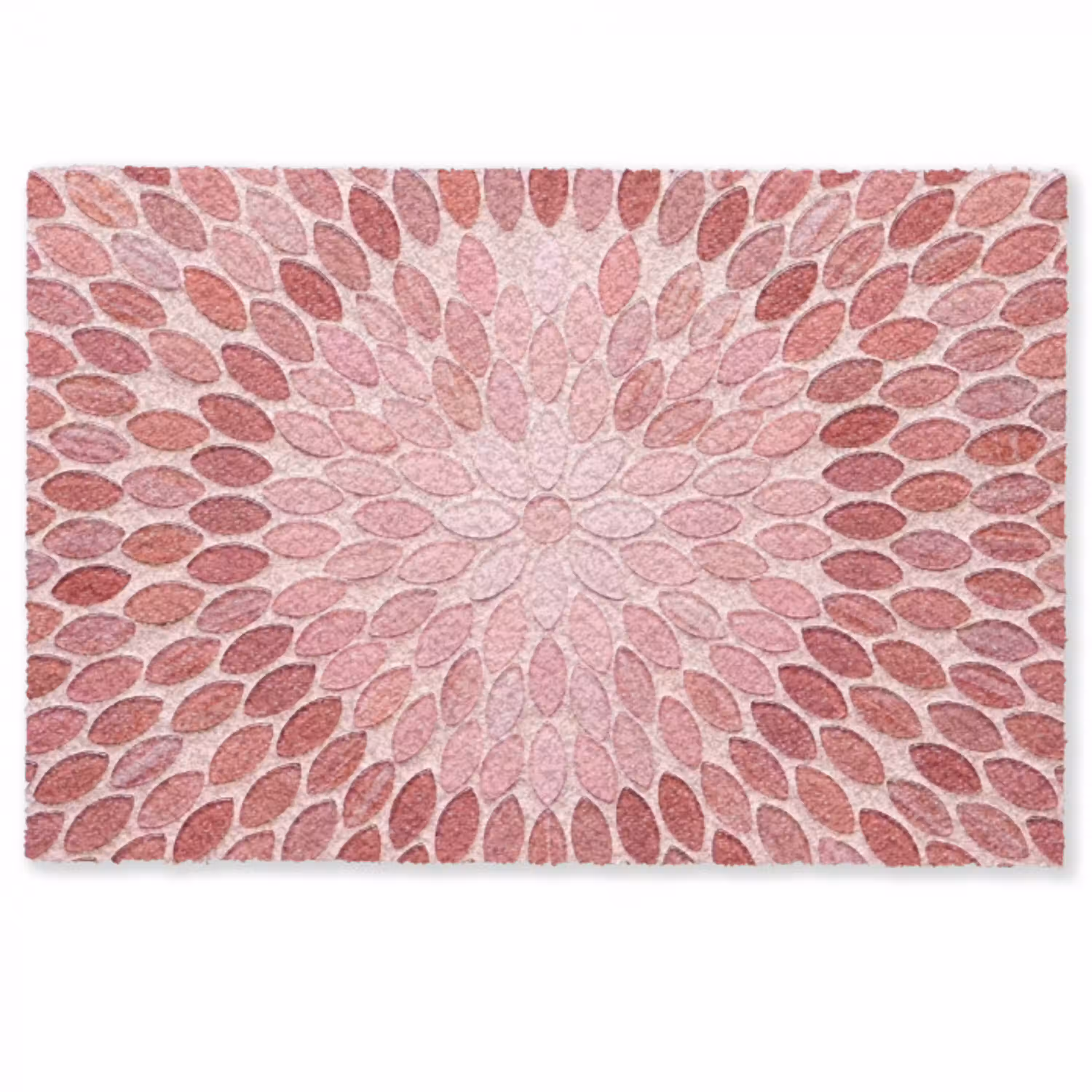 Patroon - Mozaïek - Ovaal - Abstract - Roze Deurmat klein -zkaufland3d