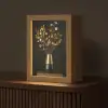 Goudbruine - Bladeren - Vaas - Herfstachtig Light Box met kabel (Tafellamp) klein -z3d_website