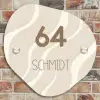 Beige golven - Modern Naambord Organisch middel -sfeer10
