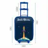 Planeet - Raket - Sterren - Donkerblauw Kinderkoffer - Blauw klein -productfoto_formaten