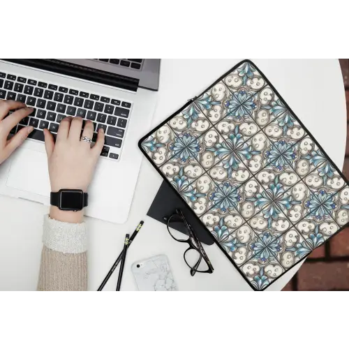 Barok - Tegel - Kleurrijk laptophoes neopreen klein 279 -bureau