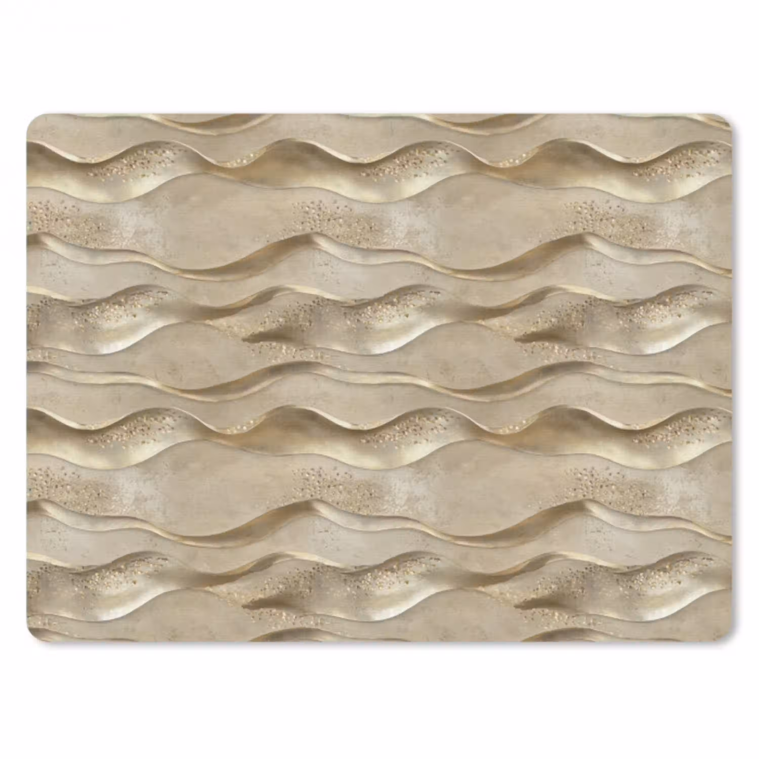 Golven - Patroon - Goud muismat rubber klein 262 -3d