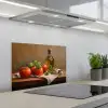 Tomaten - Olijfolie - Stilleven keuken achterwand spatscherm klein -3d_schuin