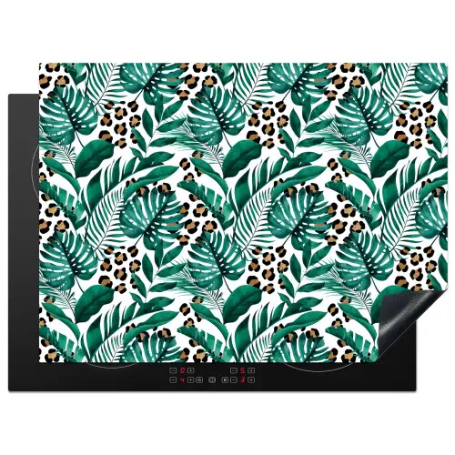 Panterprint - Bladeren - Jungle Inductie beschermer vinyl 3mm klein -3d