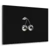 Kers - Luxueus - Metallic Textielframe zwart klein -3d