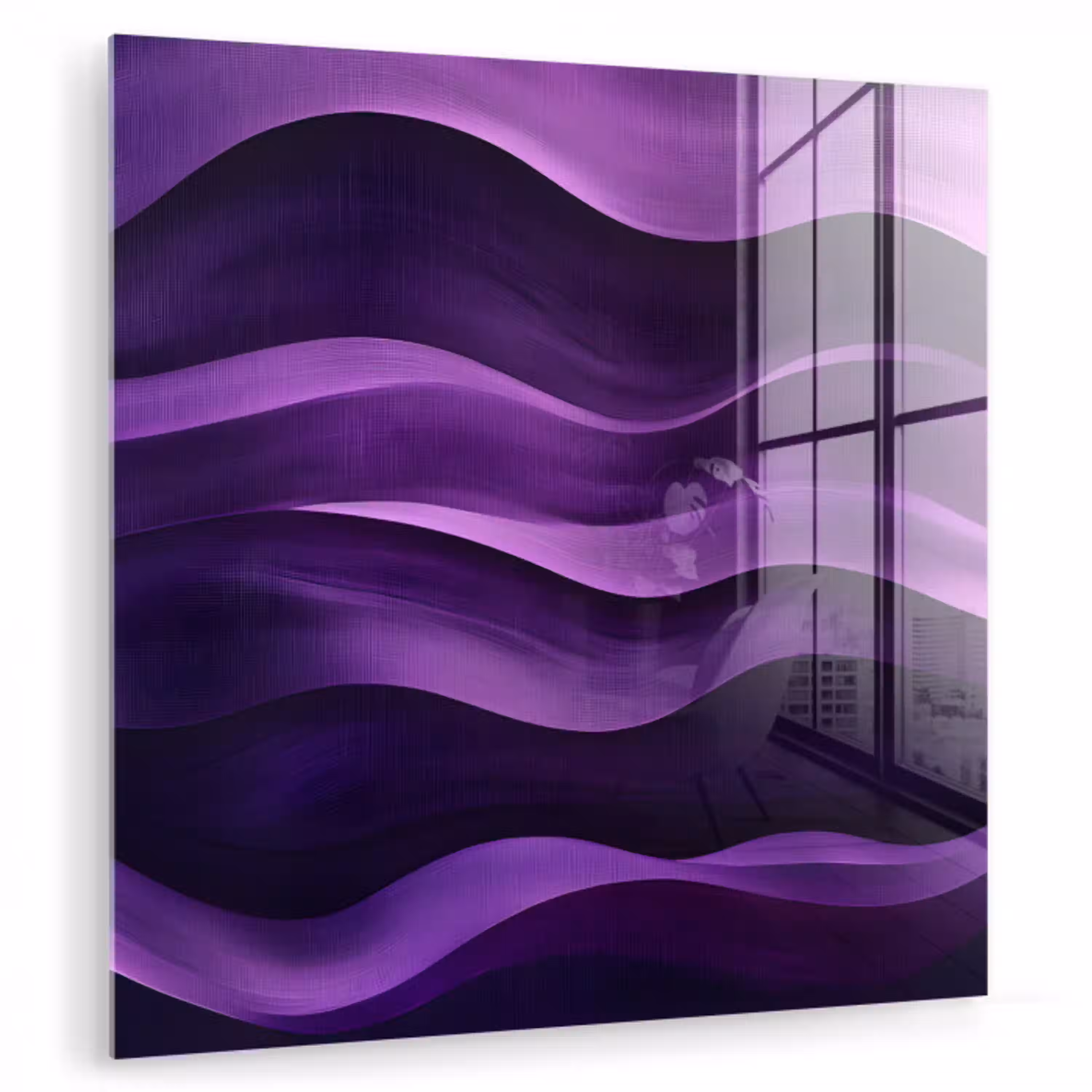Golven - Abstract - Paars plexiglas 5mm klein -zzzproduct_nieuw