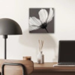 Bloem - Minimalistisch - Zwart - Wit aluminium wit klein -sfeer5