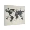 Wereldkaart - Zwart - Inkt PET vilt klein -3d