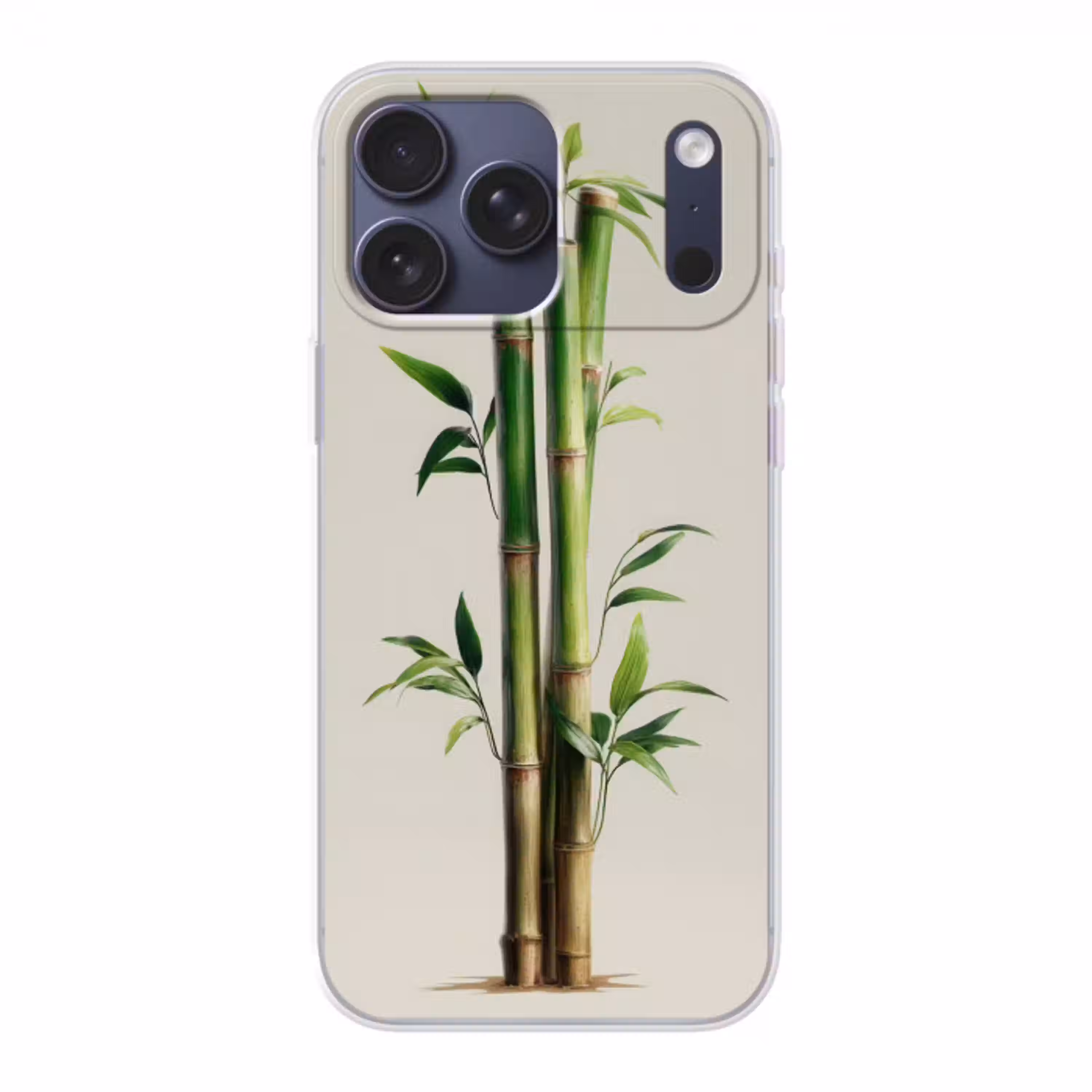 Bamboestengels - Sierlijk - Groen Telefoonhoesje iPhone 17 Pro Max klein -3d