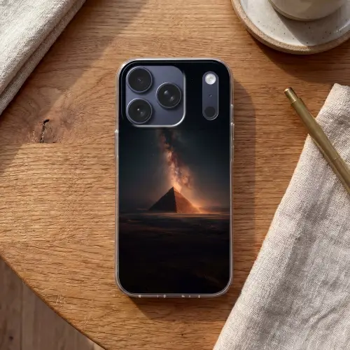 Piramide - Woestijn - Licht Telefoonhoesje iPhone 17 Pro klein -sfeer1