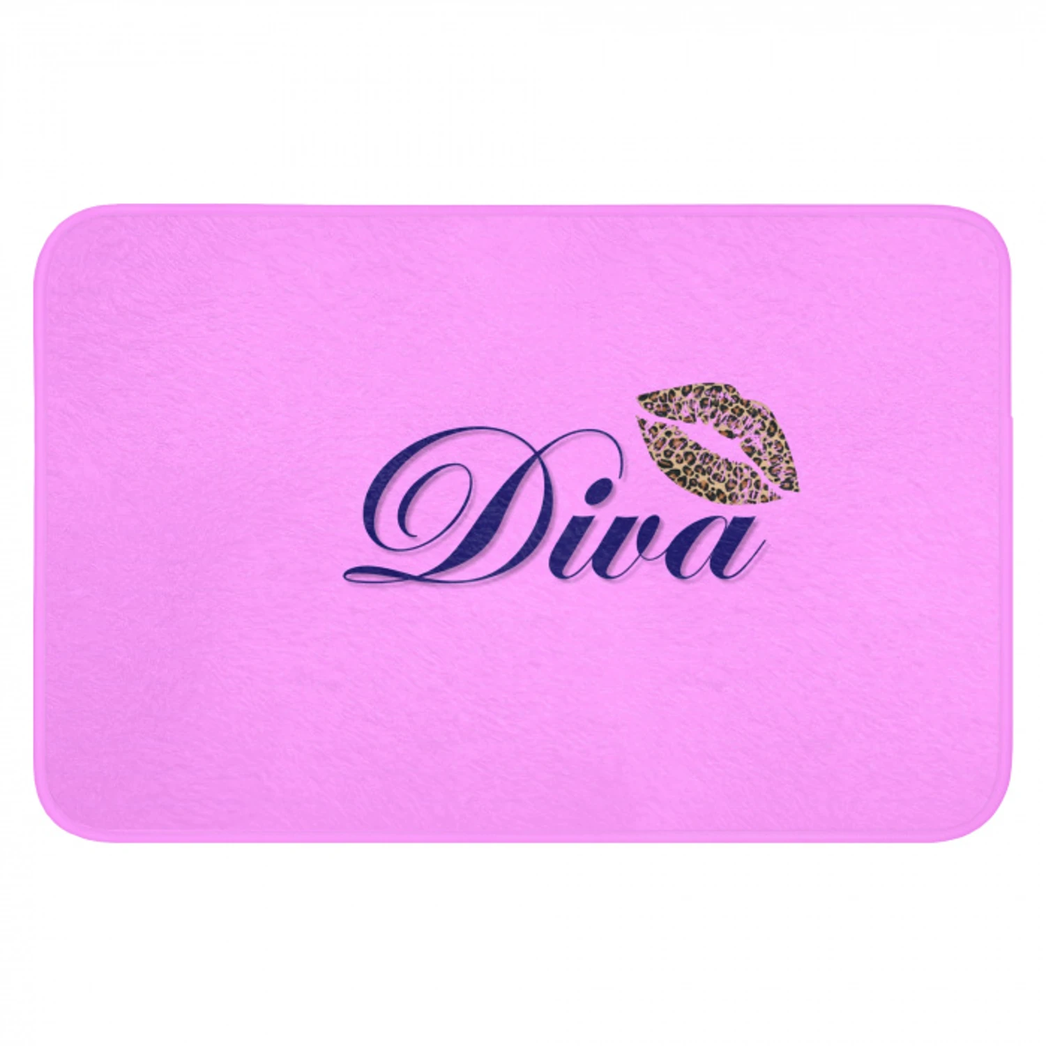 Diva - Lip - Panterprint - Roze Badmat klein -3d