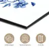Vogel - Delfts blauw - Illustratie - Bloemen aluminium wit klein -closeup_NL