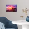 Steiger - Water - Zon - Roze - Horizon poster papier klein -sfeer3