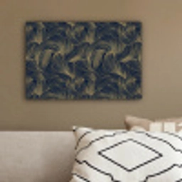 Abstract - Lijnen - Blauw - Goud canvas 2cm klein 34 -sfeer3