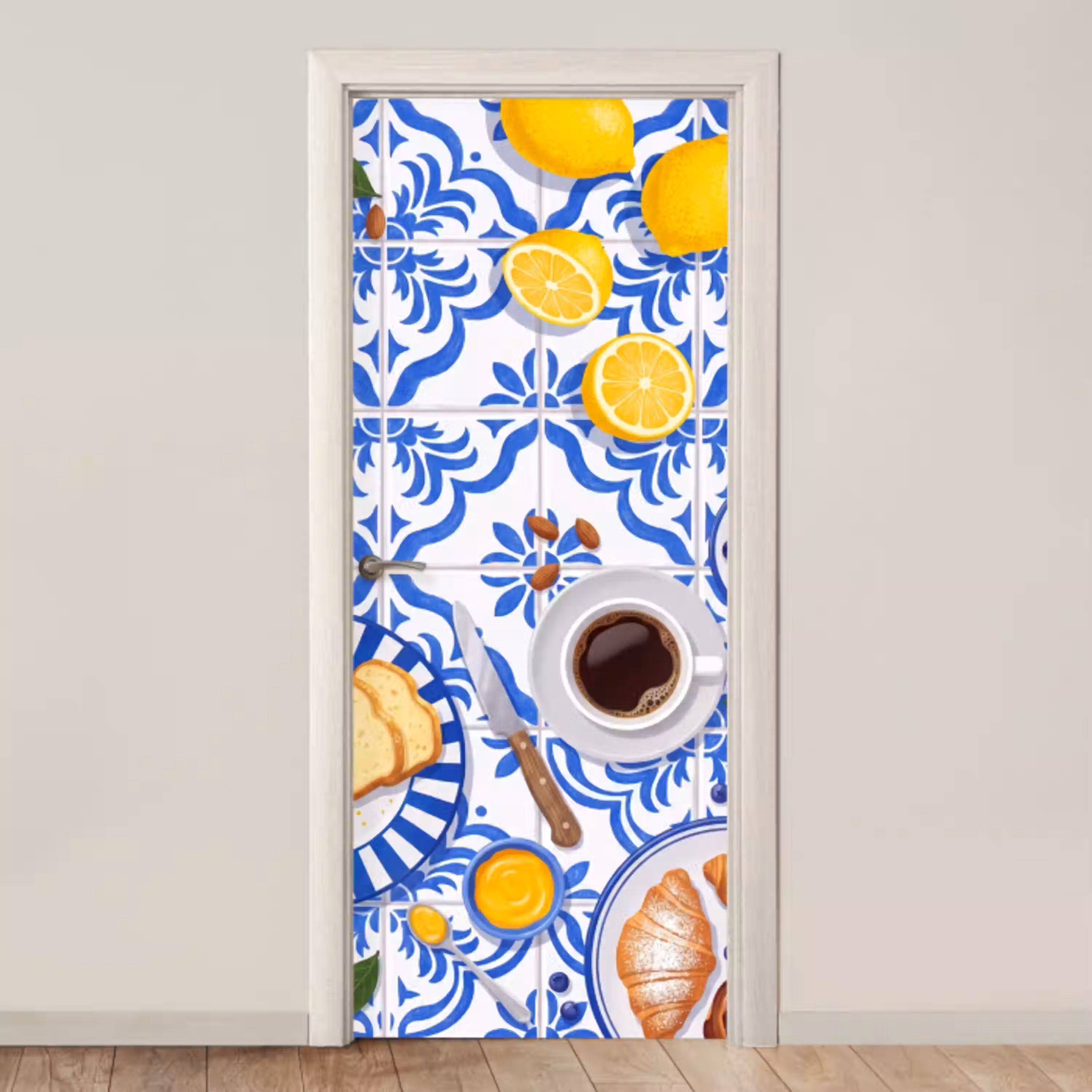 Ontbijt - Gebak - Eten deurposter klein -3d_beige