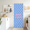 Sweet dreams - Vierkanten - Roze - Blauw deurposter klein -sfeer5