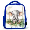 Olifant - Dier - Kinderen - Jungle Kinderrugzak - Blauw middel -3d