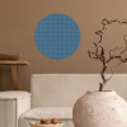 Ruiten - Geometrisch - Blauw Wandcirkel behangsticker klein 186 -sfeer1