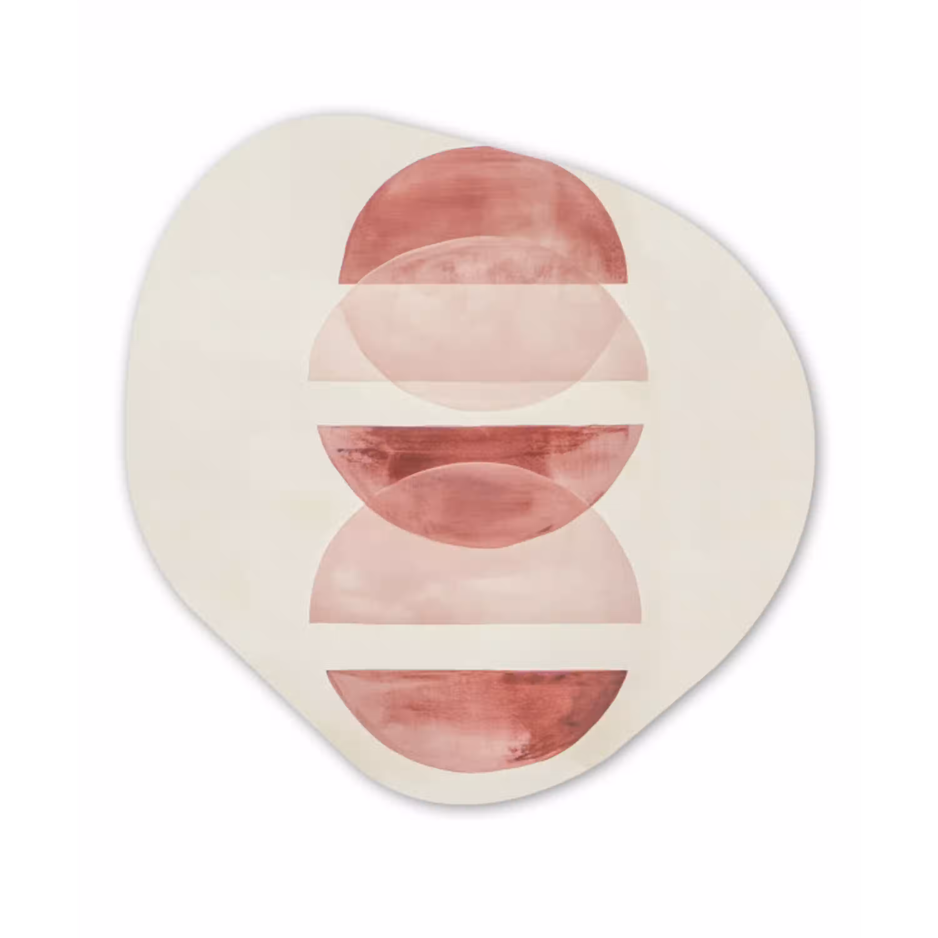 Minimalistisch - Cirkels - Roze Wandcirkel Organisch Forex 3mm klein -3d