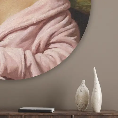Mona - Klassiek - Roze Akoestische PET Vilt - Rond klein -sfeer5_closeup