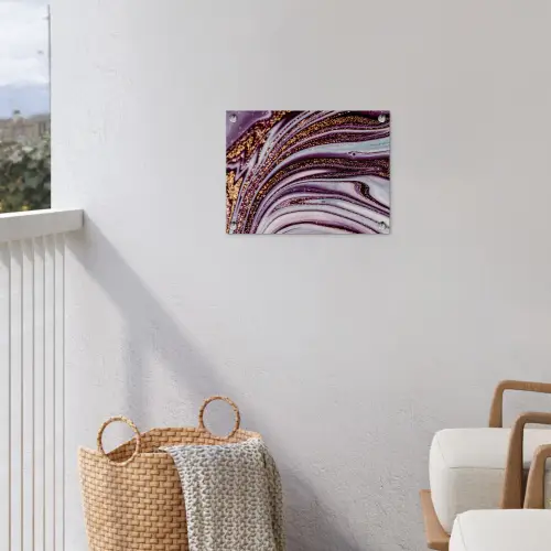 Marmer - Roze - Goud - Glitter - Marmerlook - Luxe tuinposter los doek klein -sfeer8