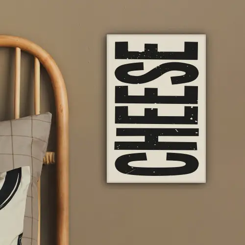 Kaas - Decoratie - Beige - Cheese canvas 2cm klein -sfeer3