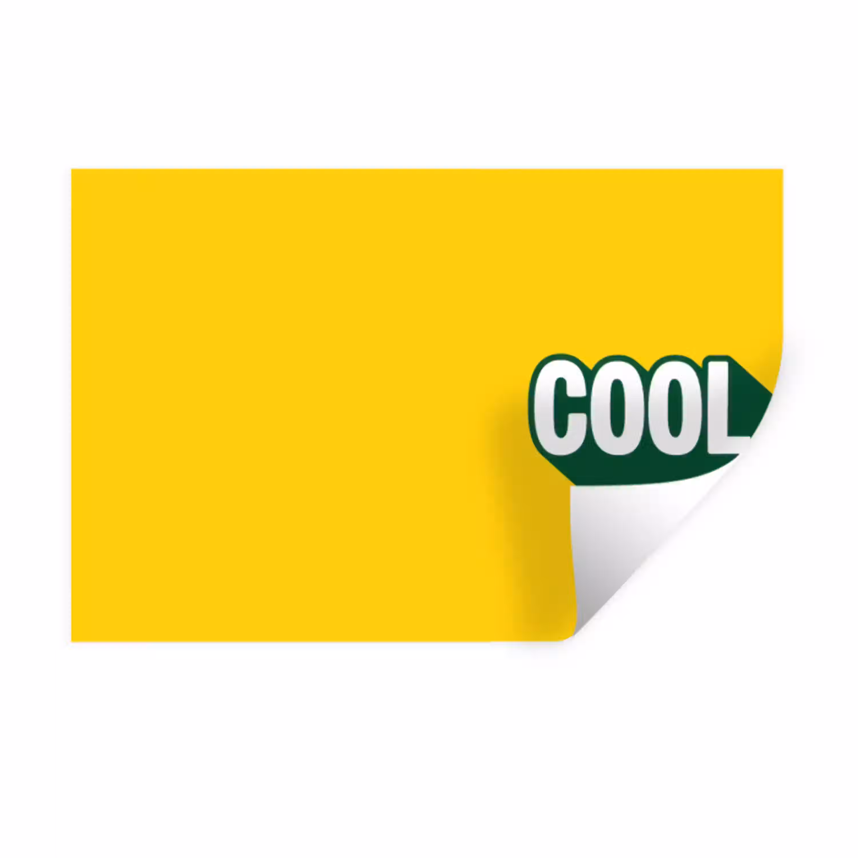 Cool - Geel - Groen Muursticker klein -3d