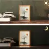 Boom - Zon - Modern - Landschap Light Box met kabel (Tafellamp) klein -sfeer3