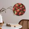 Aardbei - Fruit - Rood Akoestische PET Vilt - Rond klein -sfeer3