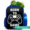 Born to game met controller Kinderrugzak - Blauw middel -inhoud_NL