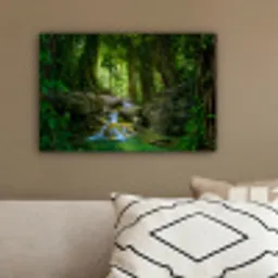 Jungle - Stenen - Water - Natuur - Planten canvas 2cm klein -sfeer3