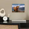 Schotse Hooglander - Berg - Water - Natuur - Koe poster papier klein -sfeer1