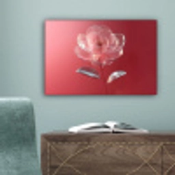 Sierlijk - Bloem - Roze - Glazen canvas 2cm klein -sfeer4
