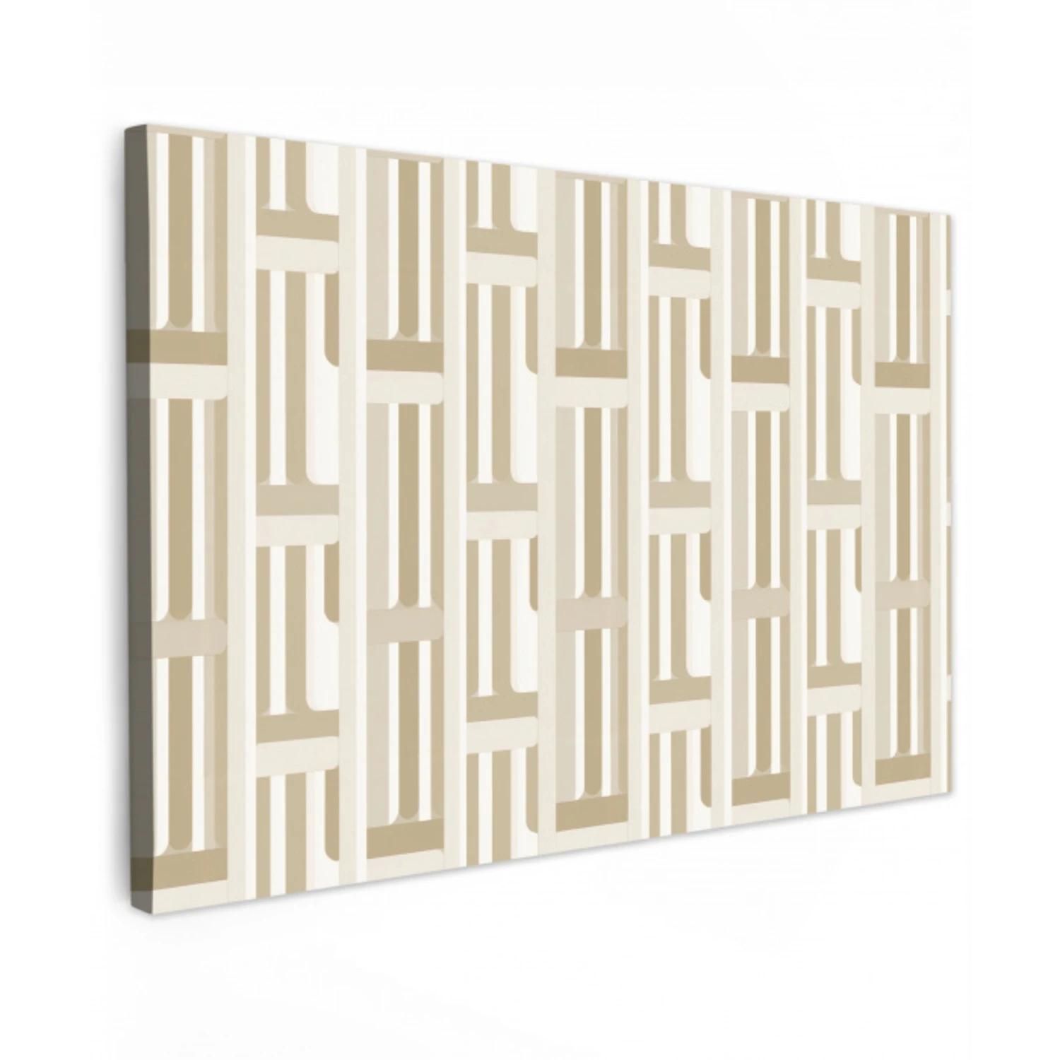Modern - Geometrisch - Beige canvas 2cm klein 34 -z3d