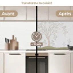 Minimalistisch - Kraanvogels - Blauw keuken achterwand 2 middel -voor-na2_FR