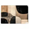 Abstract - Vlakken - Zwart - Rond Placemat vinyl groot -zzsfeer1_Kitchenyeah-website