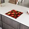 Aardbei - Fruit - Rood Inductie beschermer vinyl 3mm middel -sfeer8