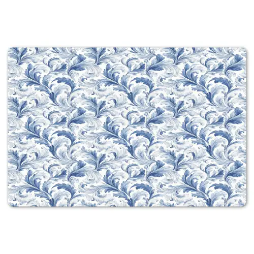 Frans - Citroen - Royaal - Bladeren - Blauw Placemat vinyl groot 368 -zzsfeer1_Kitchenyeah-website