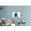 Lichaam - Abstract - Blauw Muursticker klein -plant