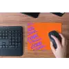 Cool - Paars - Oranje muismat rubber klein -toetsenbord