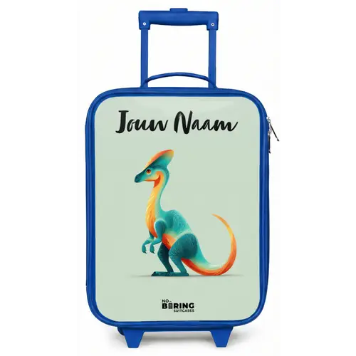 Dino - Blauw - Dier Kinderkoffer - Blauw klein -zz3dotto