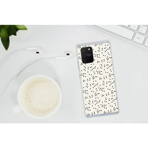 Valentijn - Liefde - Wit - Zwart Telefoonhoesje Samsung Galaxy S10 Lite klein 364 -oordopS10Lite