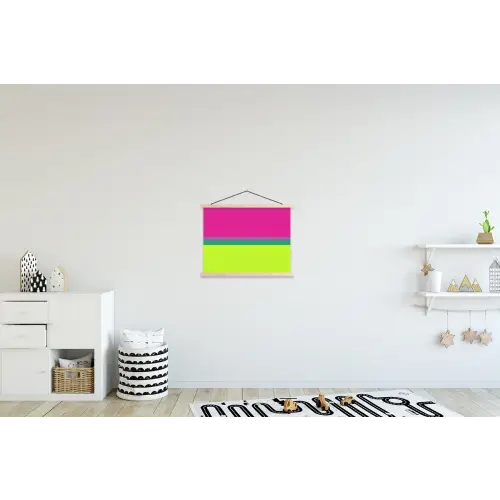 Strepen - Modern - Kleurrijk textielposter latten blank klein -kinderkamer