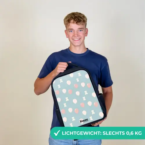 Beertjes in luchtballonnen tussen wolken en ballonnen Rugzak - Zwart middel -sfeer7_NL