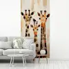 Giraffen - Cartoon - Crème fotobehang vinyl groot -woonkamer