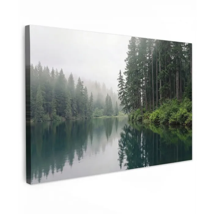 Bergen - Meer - Bos Tuinposter op houten frame 2 cm dik klein -3d