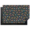 Patroon - Kerst - Symbolen - Donkerblauw Inductie beschermer vinyl 3mm klein 276 -3d